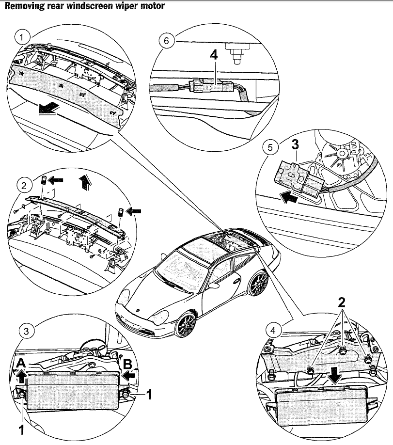 2002 996 Targa Rear Wiper removal - 996 Series (Carrera, Carrera 4